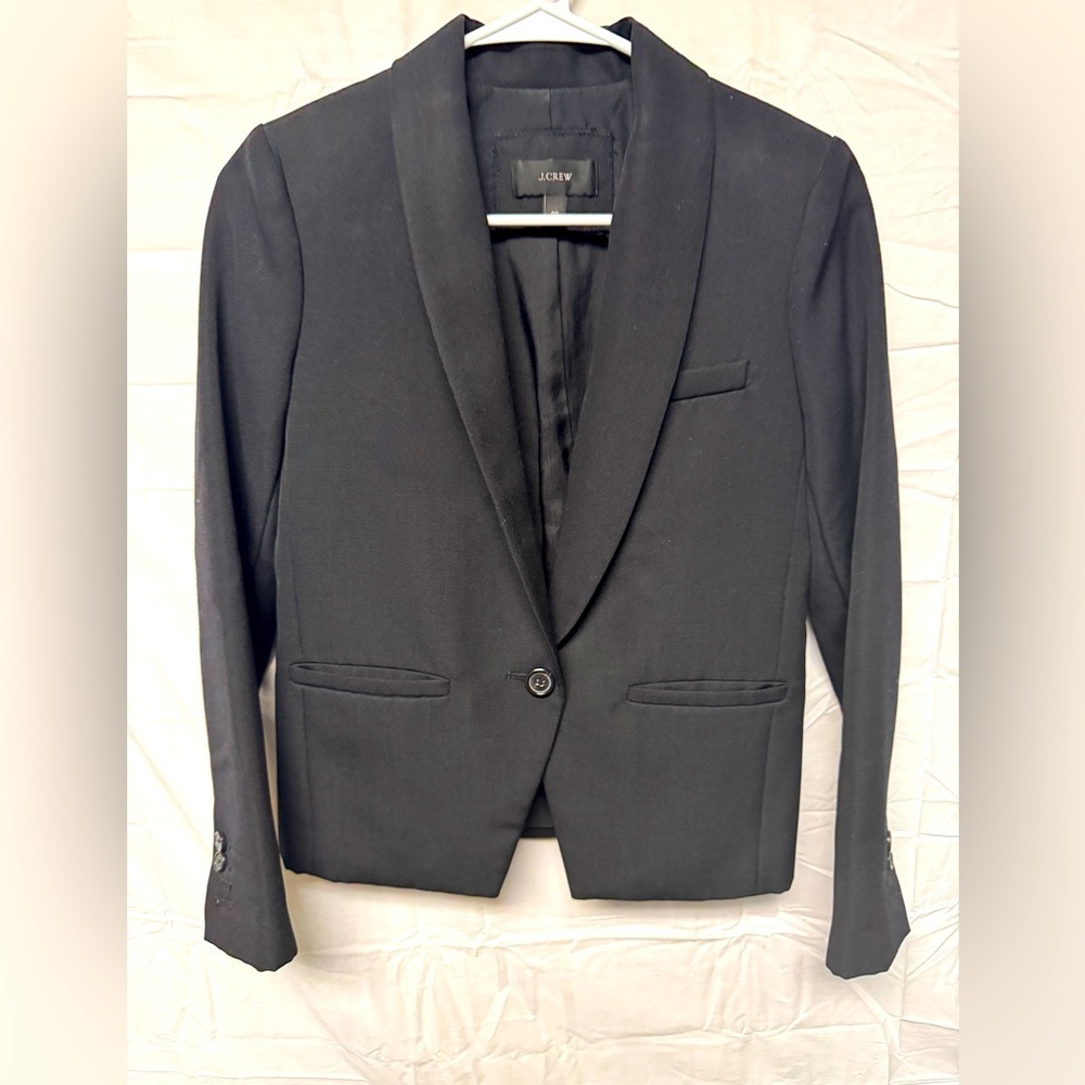 J. Crew Black Womans blazers size 00 100% wool